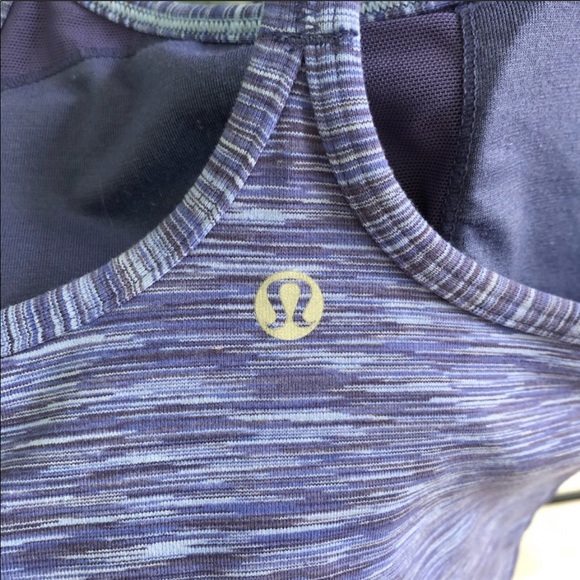Lululemon Power Y Space Dye Shelf Bra Tank-Purple - Picture 3 of 5